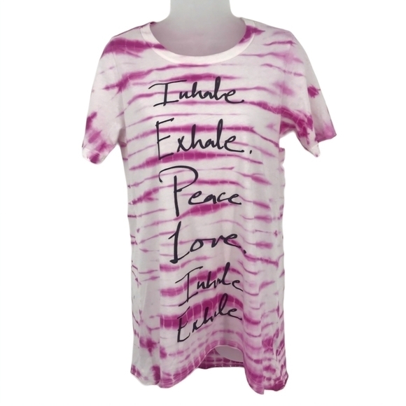 Chaser Pink and White Tie Dye T Shirt - Picture 1 of 4